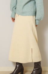 変形リブジャージースカート