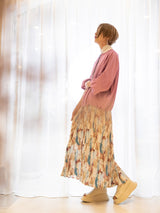 ボカシ柄プリーツスカート