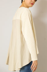 変形リブジャージーヘムチュニック