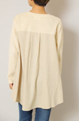 変形リブジャージーヘムチュニック