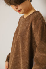 変形リブジャージーヘムチュニック