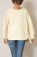 ふくれジャガードカットソー