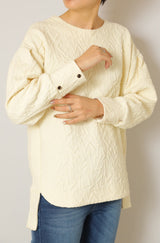 ふくれジャガードカットソー