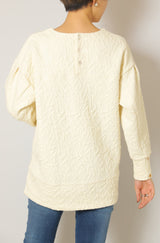 ふくれジャガードカットソー