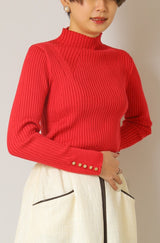 ヒートハイネック袖釦プルオーバー