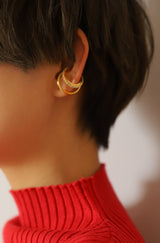 ビジュー2連イヤーカフ