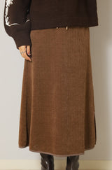 変形リブジャージースカート