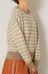 ツイード編みプルオーバー