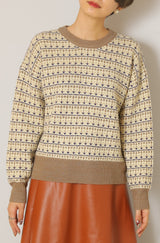 ツイード編みプルオーバー