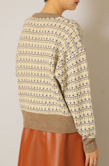 ツイード編みプルオーバー