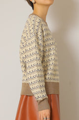 ツイード編みプルオーバー