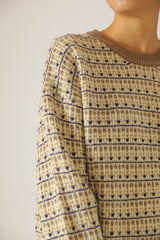 ツイード編みプルオーバー