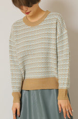 ツイード編みプルオーバー