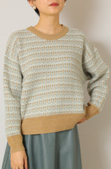 ツイード編みプルオーバー