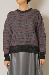 ツイード編みプルオーバー