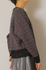 ツイード編みプルオーバー