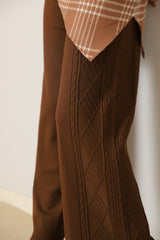 サイドケーブルニットパンツ