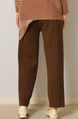 サイドケーブルニットパンツ