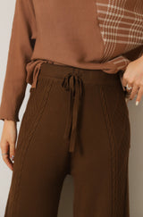 サイドケーブルニットパンツ