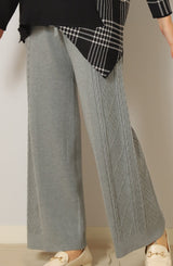 サイドケーブルニットパンツ