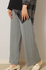 サイドケーブルニットパンツ