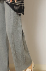 サイドケーブルニットパンツ
