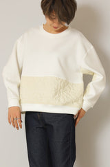 ジャージー×キルティングプルオーバー