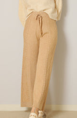 サイドケーブルニットパンツ