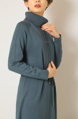 ハイゲージニットドロストワンピース