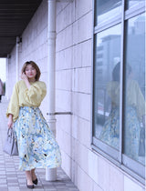 花柄プリーツスカート