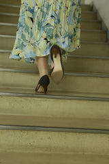 花柄プリーツスカート