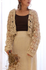 透かし編み2wayカーディガン