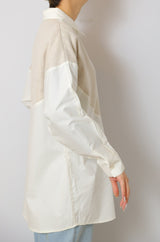 ヘリンボーン切替シャツチュニック