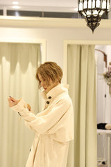 スタンドカラーツイルコート