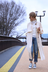 スタンドカラーツイルコート