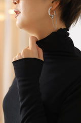 シアーシームレスタートルプルオーバー