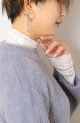 シアーシームレスタートルプルオーバー