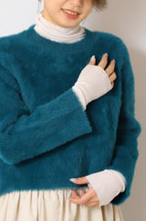 シアーシームレスタートルプルオーバー