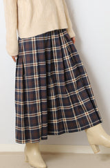 チェックタックプリーツスカート