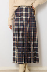 チェックタックプリーツスカート