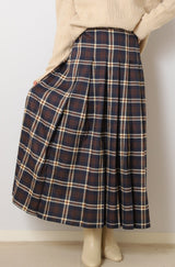 チェックタックプリーツスカート