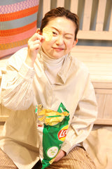 ストライプバンドカラーシャツ