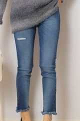 ダメージデニムスキニーパンツ