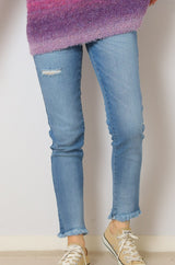 ダメージデニムスキニーパンツ