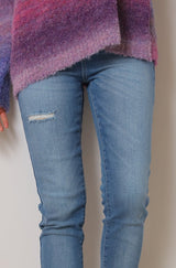 ダメージデニムスキニーパンツ