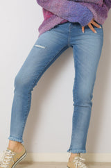 ダメージデニムスキニーパンツ