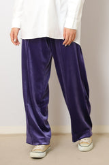 ベロアイージーストレートパンツ