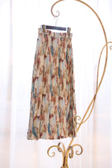 ボカシ柄プリーツスカート