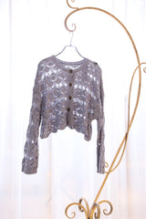 透かし編み2wayカーディガン