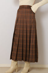 チェックタックプリーツスカート
